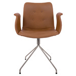 Primum Armchair - Stainless Steel / Cognac