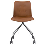Primum Chair with Castors - Black / Cognac