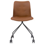 Primum Chair with Castors - Black / Cognac