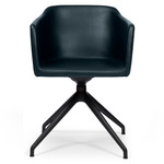 Since Swivel Chair w/ Return Base - Black / Black