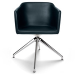 Since Swivel Chair - Polished Aluminum / Black