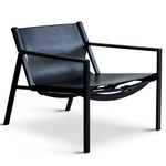 Tension Lounge Chair - Black / Black Leather