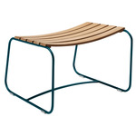 Surprising Teak Footrest - Acapulco Blue / Natural Wood