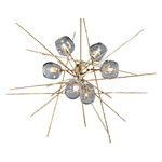 Griffin Starburst Pendant - Modern Brass / Cool Grey