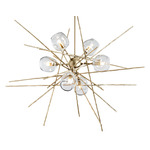 Griffin Starburst Pendant - Modern Brass / Clear