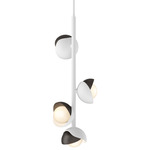 Brooklyn Vertical Pendant - White / Oil Rubbed Bronze