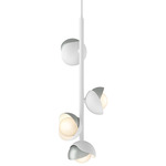 Brooklyn Vertical Pendant - White / Vintage Platinum
