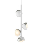 Brooklyn Vertical Pendant - White / Sterling