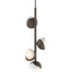 Brooklyn Vertical Pendant - Bronze / White