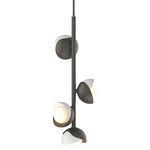 Brooklyn Vertical Pendant - Dark Smoke / White