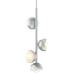 Brooklyn Vertical Pendant - Vintage Platinum / White