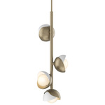 Brooklyn Vertical Pendant - Soft Gold / White