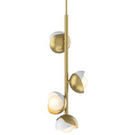 Brooklyn Vertical Pendant - Modern Brass / White