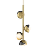Brooklyn Vertical Pendant - Modern Brass / Ink