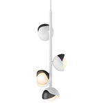 Brooklyn Vertical Pendant - White / Ink