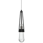 Link Low Voltage Mini Pendant - Black / Clear