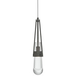 Link Low Voltage Mini Pendant - Natural Iron / Clear