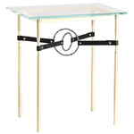 Equus Side Table - Modern Brass / Natural Iron