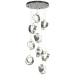 Riza Round Multi Light Pendant - Vintage Platinum / Opal