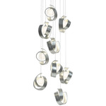 Riza Round Multi Light Pendant - Vintage Platinum / Opal