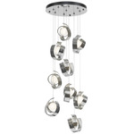 Riza Round Multi Light Pendant - Sterling / Opal