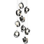 Riza Round Multi Light Pendant - Ink / Opal