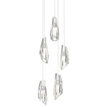 Luma Round Multi Light Pendant - White / Crystal