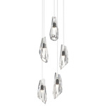 Luma Round Multi Light Pendant - Black / Crystal