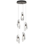 Luma Round Multi Light Pendant - Oil Rubbed Bronze / Crystal