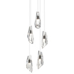 Luma Round Multi Light Pendant - Natural Iron / Crystal