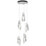 Luma Round Multi Light Pendant - Vintage Platinum / Crystal