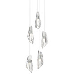 Luma Round Multi Light Pendant - Vintage Platinum / Crystal