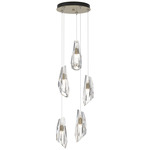 Luma Round Multi Light Pendant - Soft Gold / Crystal