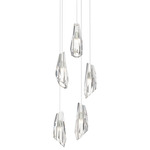 Luma Round Multi Light Pendant - Sterling / Crystal