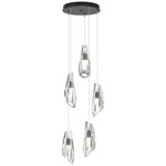 Luma Round Multi Light Pendant - Ink / Crystal