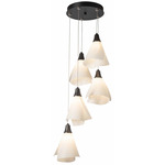 Mobius Round Multi Light Pendant - Oil Rubbed Bronze / Spun Frost