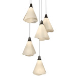 Mobius Round Multi Light Pendant - Oil Rubbed Bronze / Spun Frost