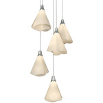 Mobius Round Multi Light Pendant - Vintage Platinum / Spun Frost
