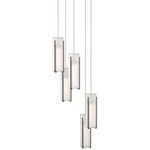 Exos 5 Light Multi Light Pendant - Oil Rubbed Bronze / Opal