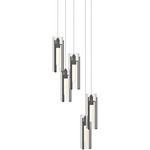 Exos 5 Light Multi Light Pendant - Oil Rubbed Bronze / Clear