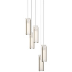 Exos 5 Light Multi Light Pendant - Soft Gold / Opal
