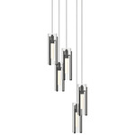 Exos 5 Light Multi Light Pendant - Ink / Clear