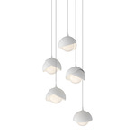 Brooklyn Multi Light Pendant - White Outer Shade / White Inner Shade