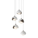 Brooklyn Multi Light Pendant - White Outer Shade / Bronze Inner Shade