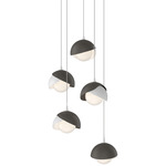 Brooklyn Multi Light Pendant - White / Dark Smoke