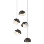 Brooklyn Multi Light Pendant - White / Oil Rubbed Bronze