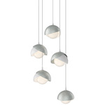 Brooklyn Multi Light Pendant - White / Vintage Platinum
