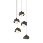 Brooklyn Multi Light Pendant - Bronze Outer Shade / Natural Iron Inner Shade