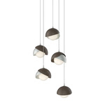Brooklyn Multi Light Pendant - Bronze Outer Shade / Vintage Platinum Inner Shade