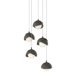 Brooklyn Multi Light Pendant - Dark Smoke Outer Shade / Dark Smoke Inner Shade